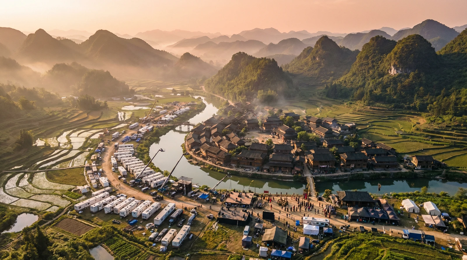 糖心vlog海角社区栏目航拍外景拍摄基地全景